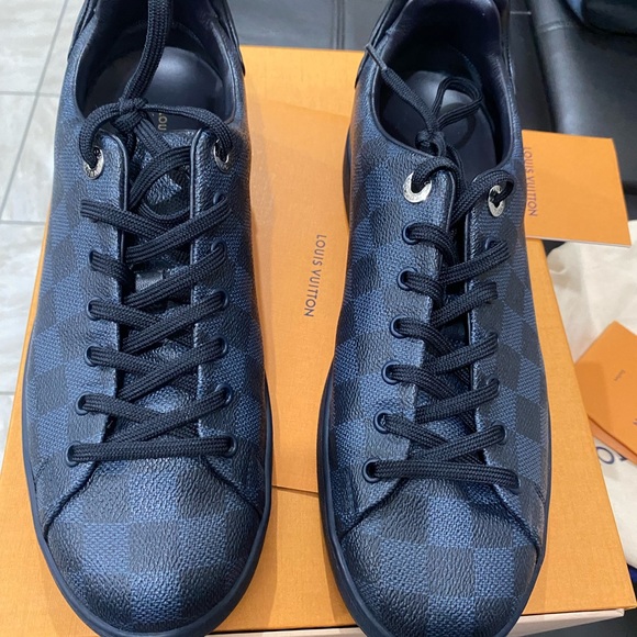 Louis Vuitton Men's Checkered Navy Sneakers